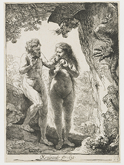 Adam et Eve, Rembrandt | 12e Triennale - Conférence Naissance de l’estampe et de l’imprimerie